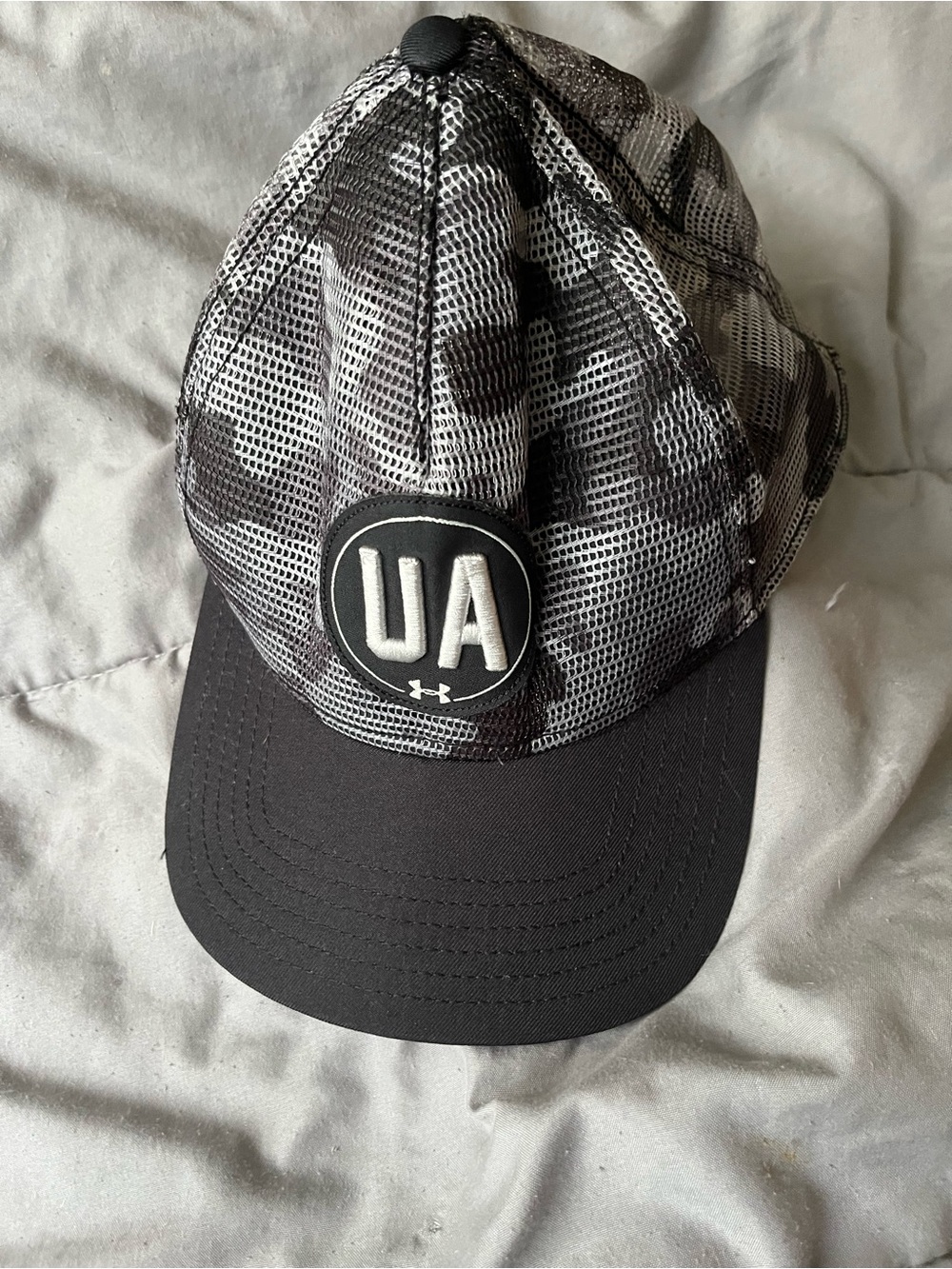 Under Armour Black & Gray Mesh UA Patch Cap